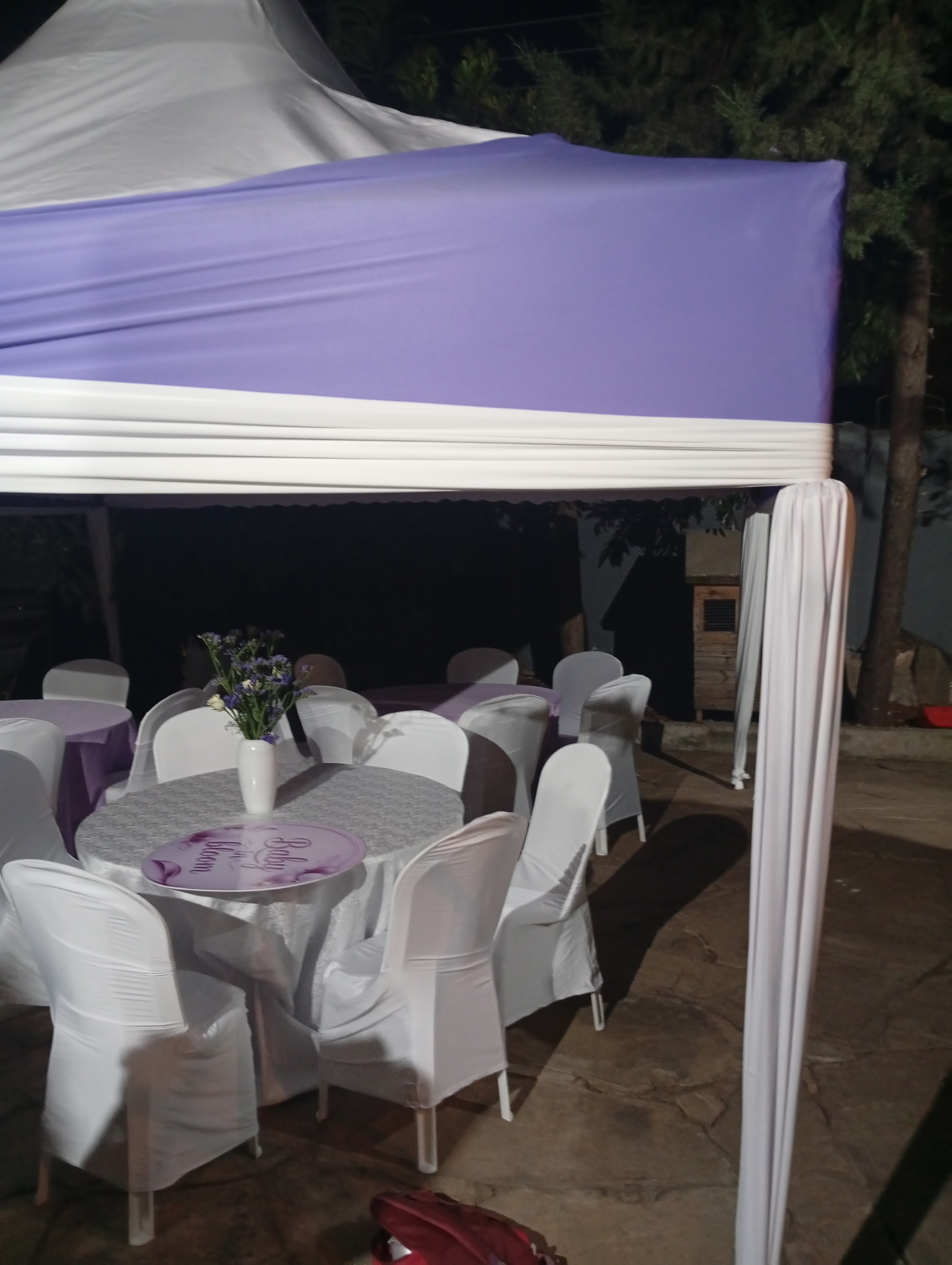Babyshower tent setup and decor in Corradin estate utawala